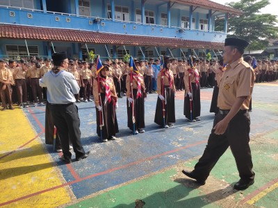 PELEPASAN REGU LILI D.2.4 GUDEP 13.068 UNTUK MENGIKUTI LT III GERAKAN PRAMUKA KWARTIR CABANG CIAMIS