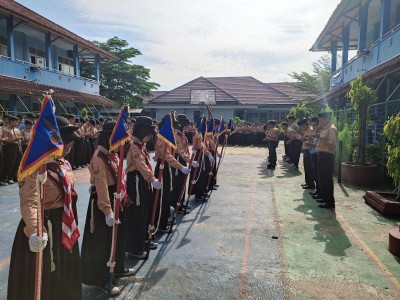 PELEPASAN REGU LILI D.2.4 GUDEP 13.068 UNTUK MENGIKUTI LT III GERAKAN PRAMUKA KWARTIR CABANG CIAMIS